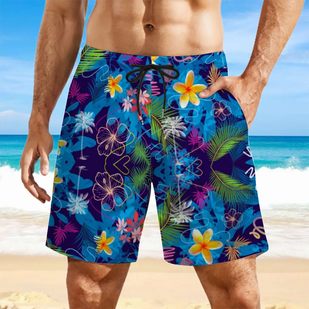 Hawaiian Blue Double Layer Shorts with 4 Pockets up to 3 XL (FWS)