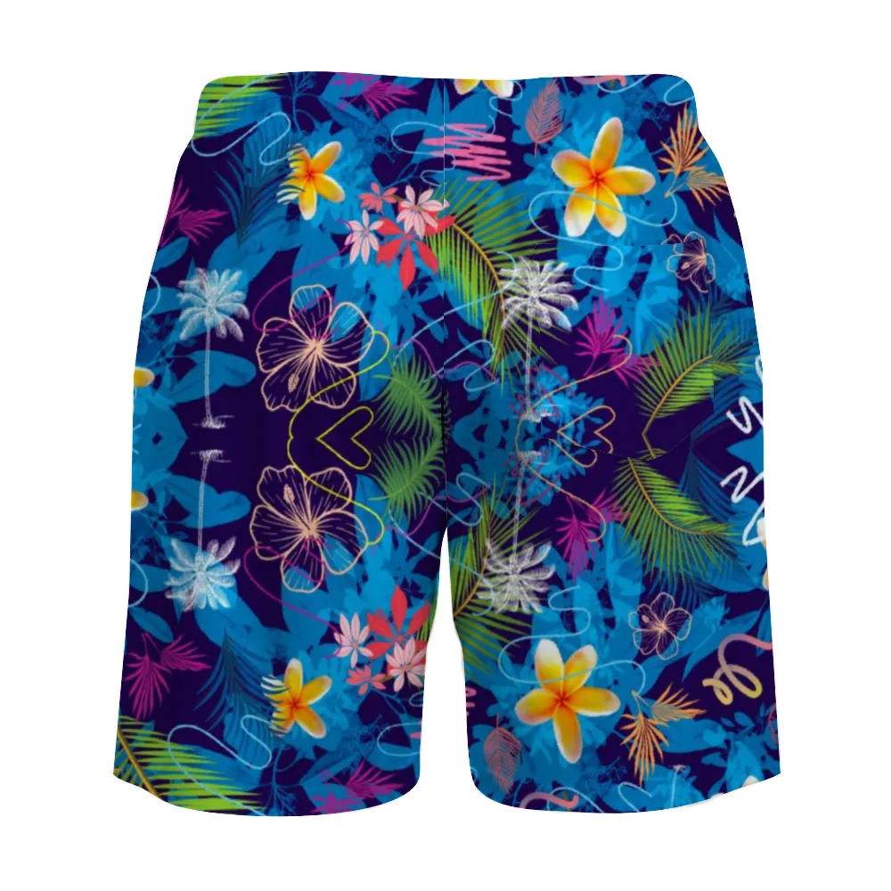 Hawaiian Blue Double Layer Shorts with 4 Pockets up to 3 XL (FWS)