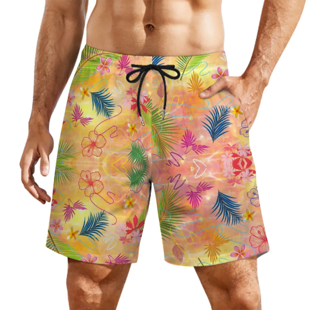 Hawaiian Gold Double Layer Shorts with 4 Pockets up to 3 XL (FWS)