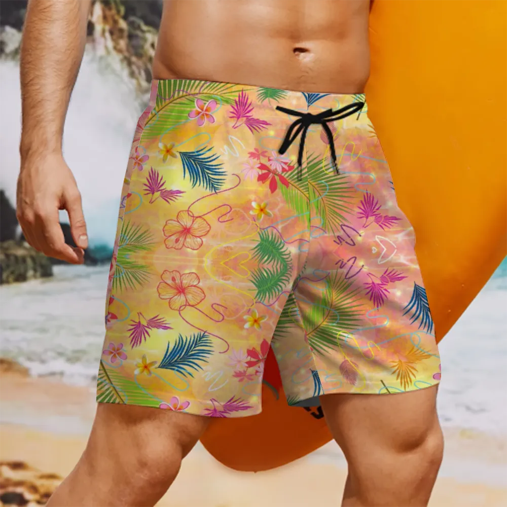 Hawaiian Gold Double Layer Shorts with 4 Pockets up to 3 XL (FWS)