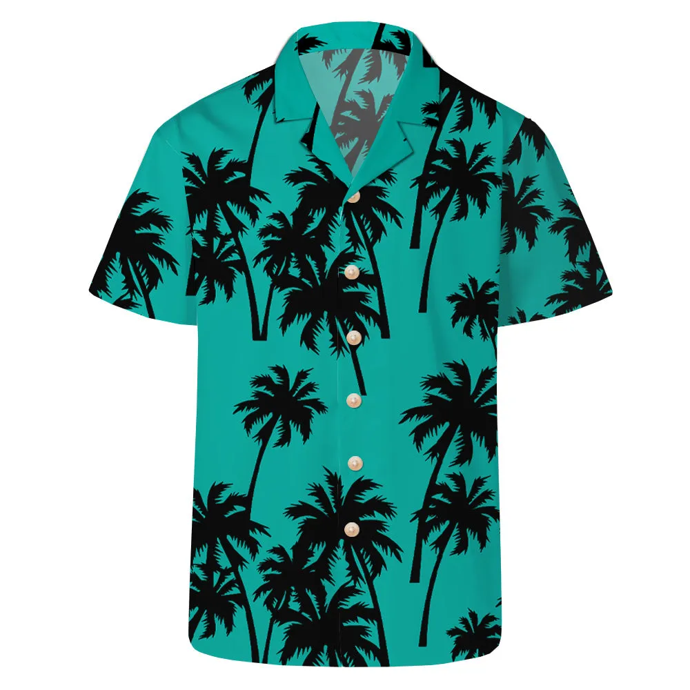 Hawaiian Shirts Floral Short Sleeve Button Down Shirts Summer Beach Shirts