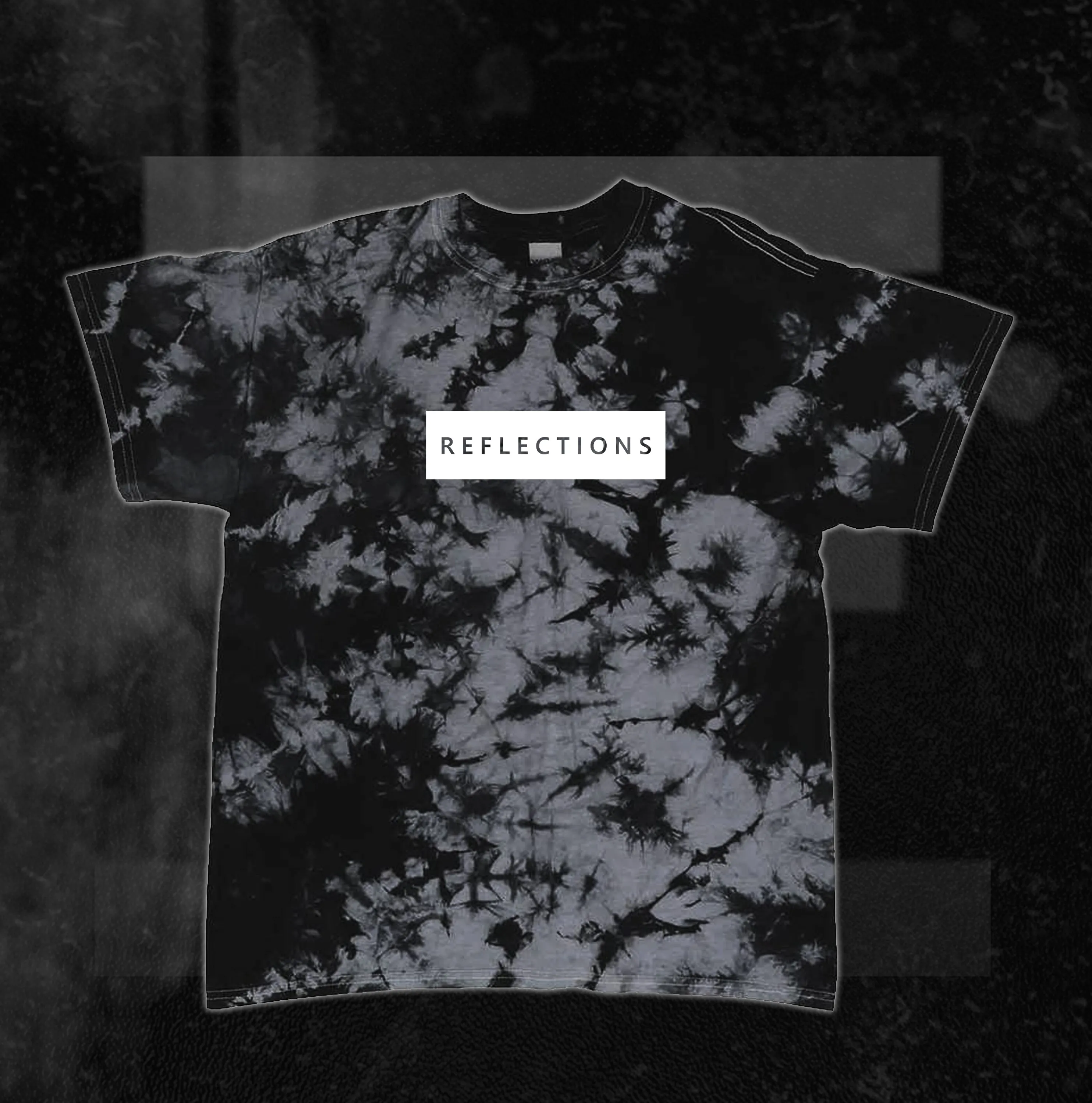 Heart & Mind - Black Crystal Tie Dye Tee
