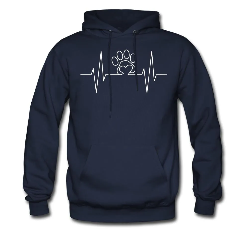 Heart in Paw Hearbeat Men's Hoodie