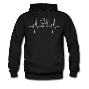 Heart in Paw Hearbeat Men's Hoodie