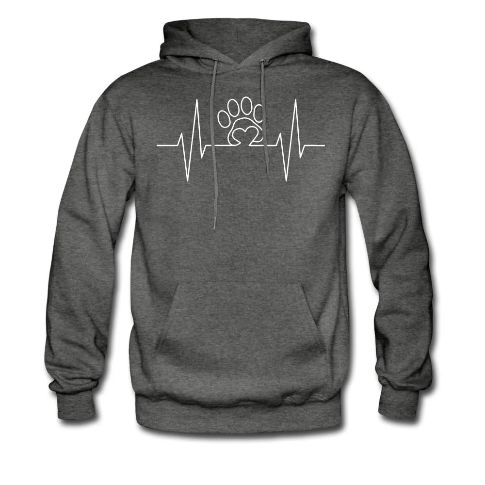 Heart in Paw Hearbeat Men's Hoodie