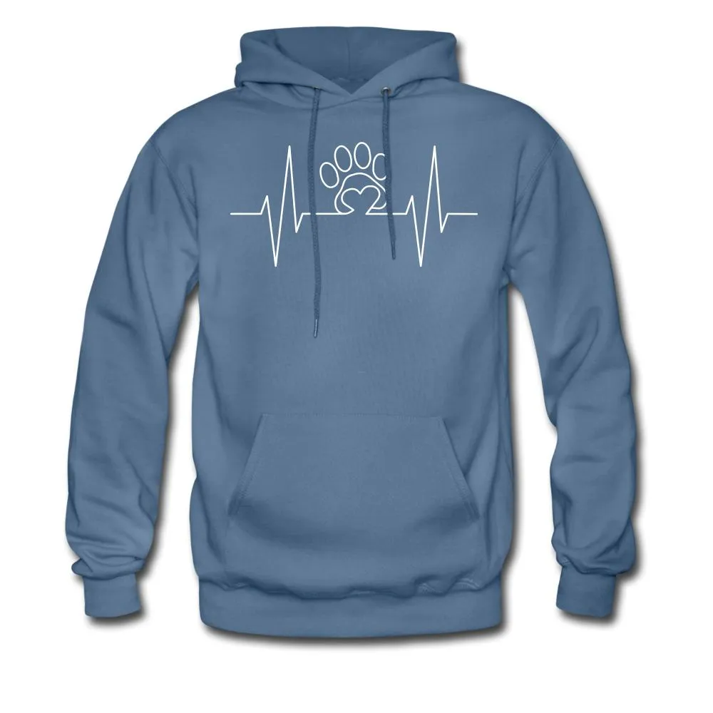Heart in Paw Hearbeat Men's Hoodie