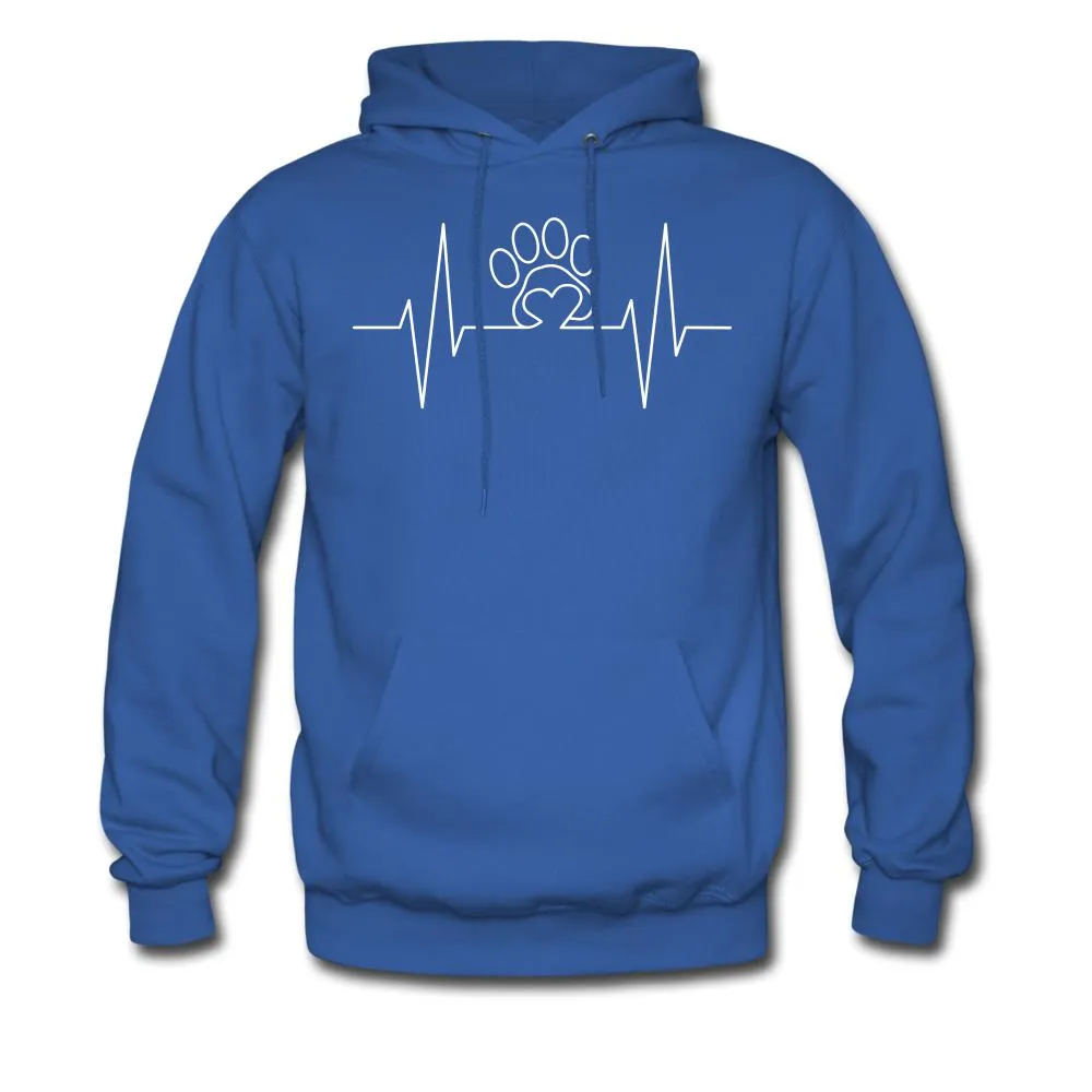 Heart in Paw Hearbeat Men's Hoodie