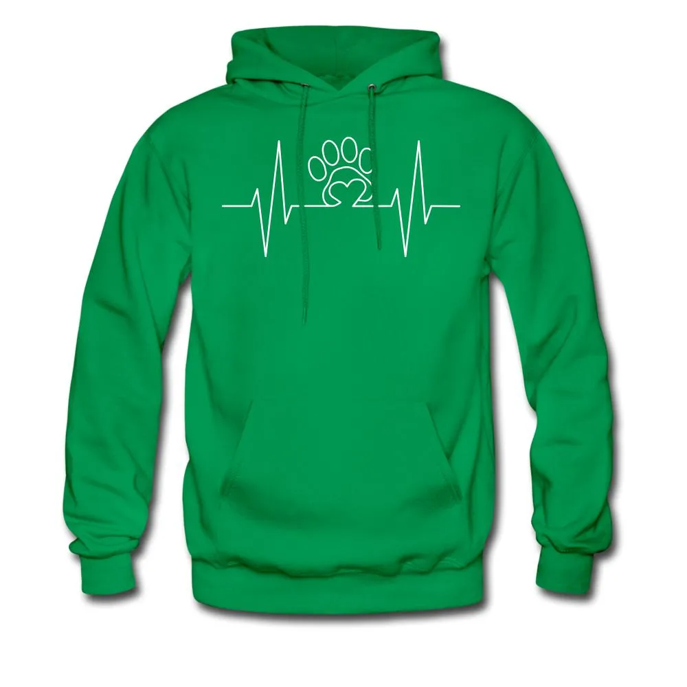 Heart in Paw Hearbeat Men's Hoodie