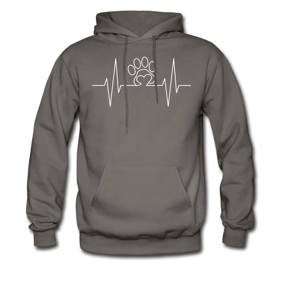 Heart in Paw Hearbeat Men's Hoodie