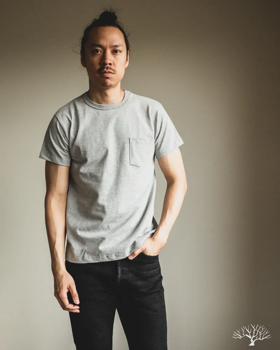Heavyweight Pocket Tee - Heather Grey