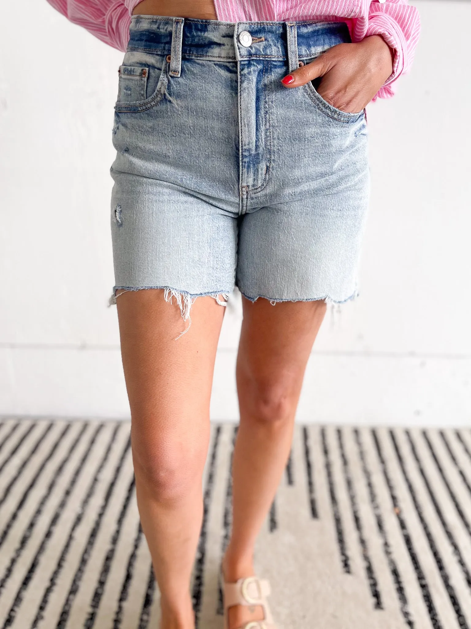 Helen 4" Denim Shorts