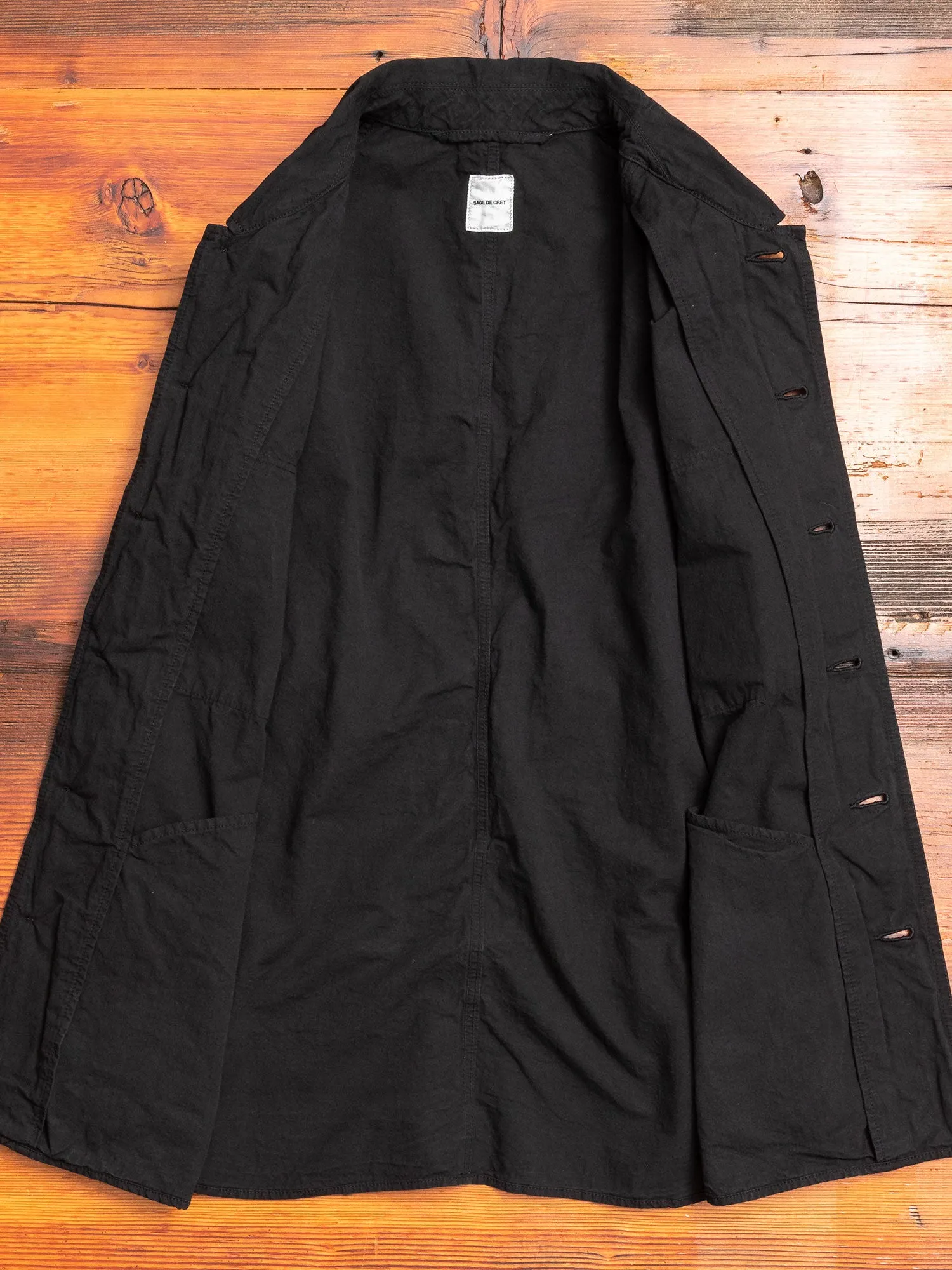 Hemp Shirt Jacket in Black