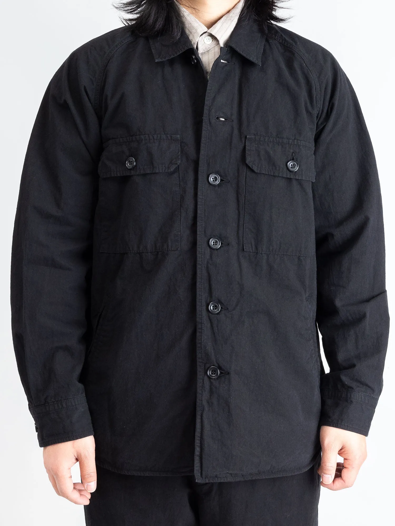 Hemp Shirt Jacket in Black