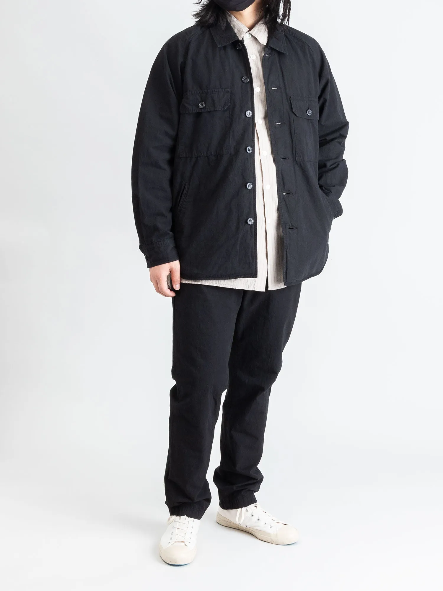 Hemp Shirt Jacket in Black