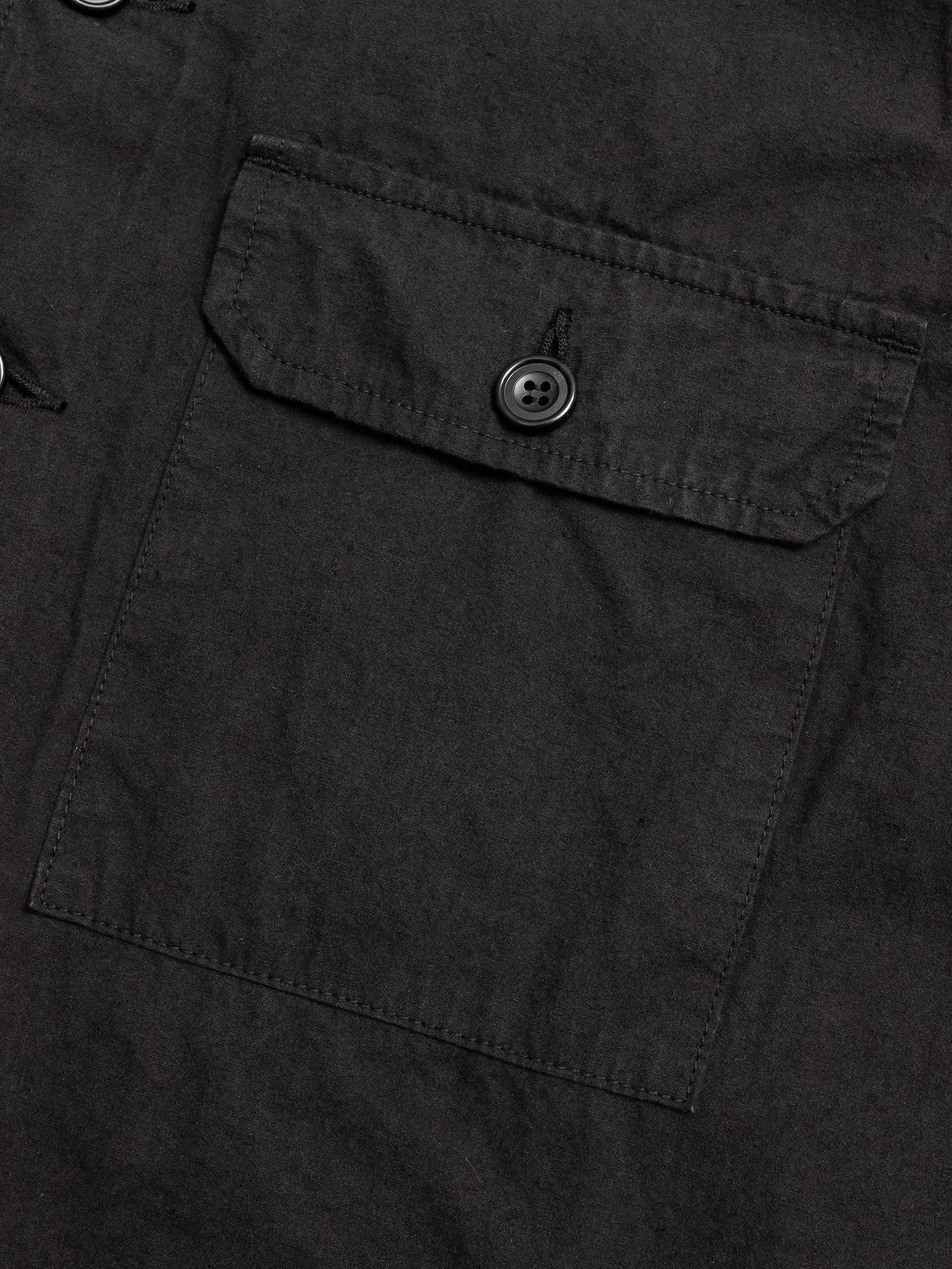 Hemp Shirt Jacket in Black