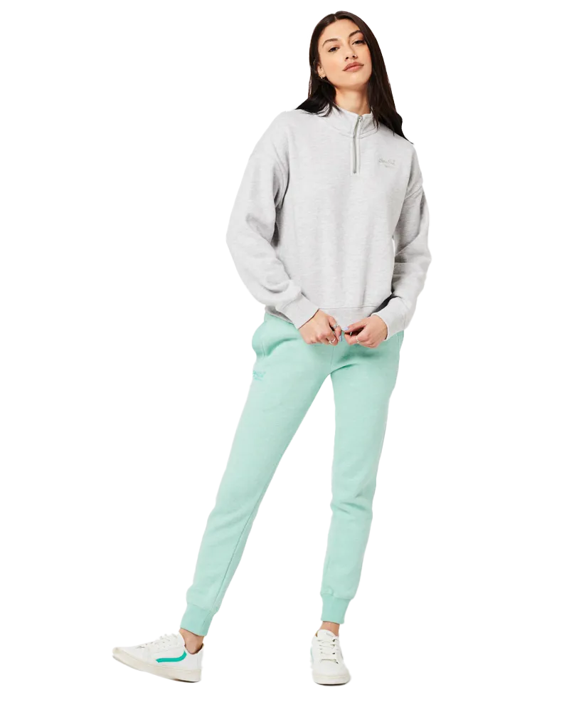 Henley 1/4 Zip Sweatshirt in Grey