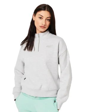 Henley 1/4 Zip Sweatshirt in Grey
