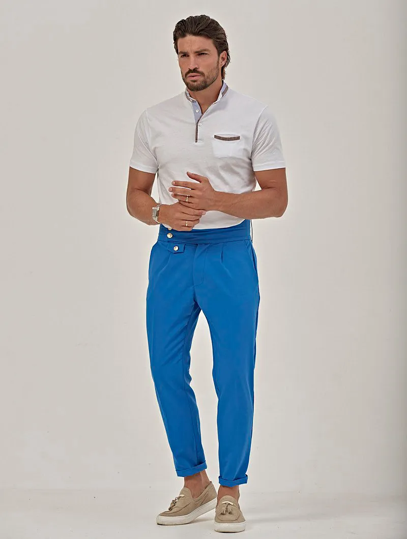 HENLEY POCKET T-SHIRT IN WHITE