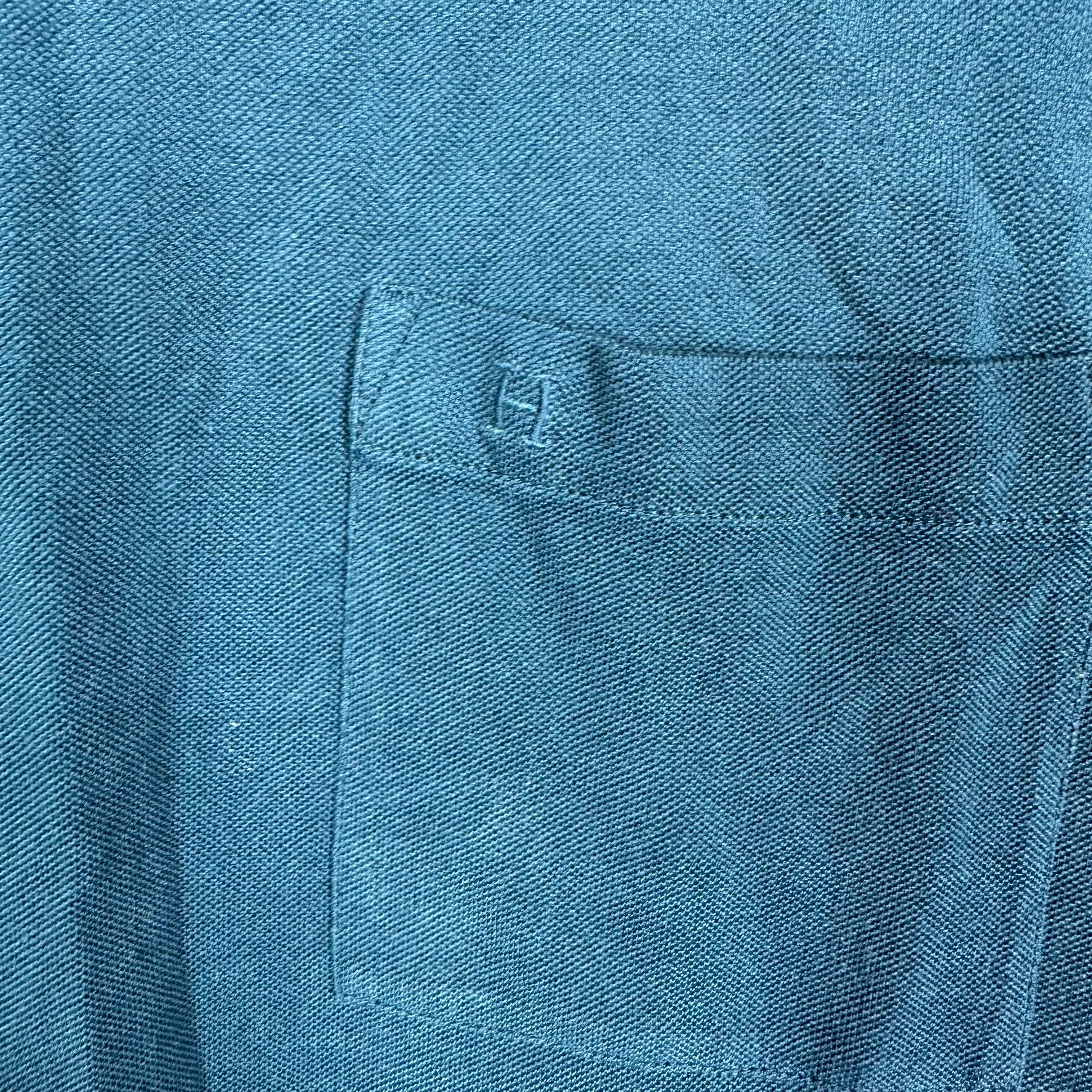 Hermes Blue H Logo Pocket T-Shirt