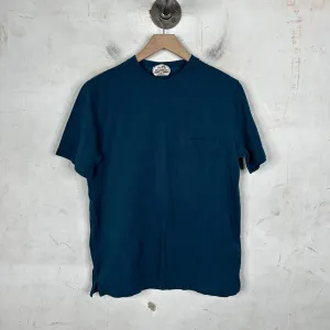 Hermes Blue H Logo Pocket T-Shirt
