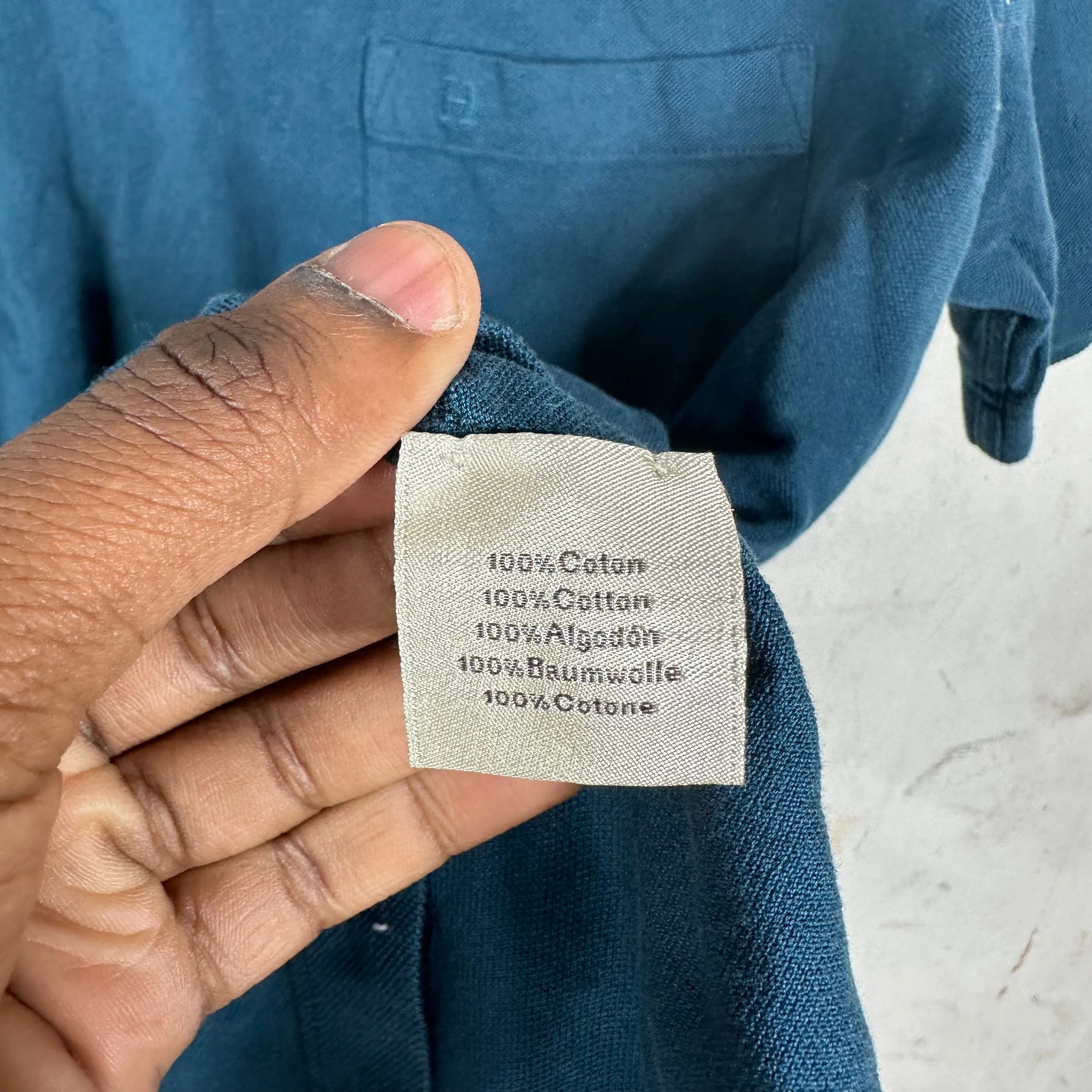 Hermes Blue H Logo Pocket T-Shirt