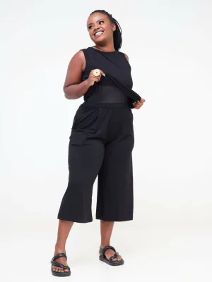Hessed Sleeveless Jumpsuits - Black
