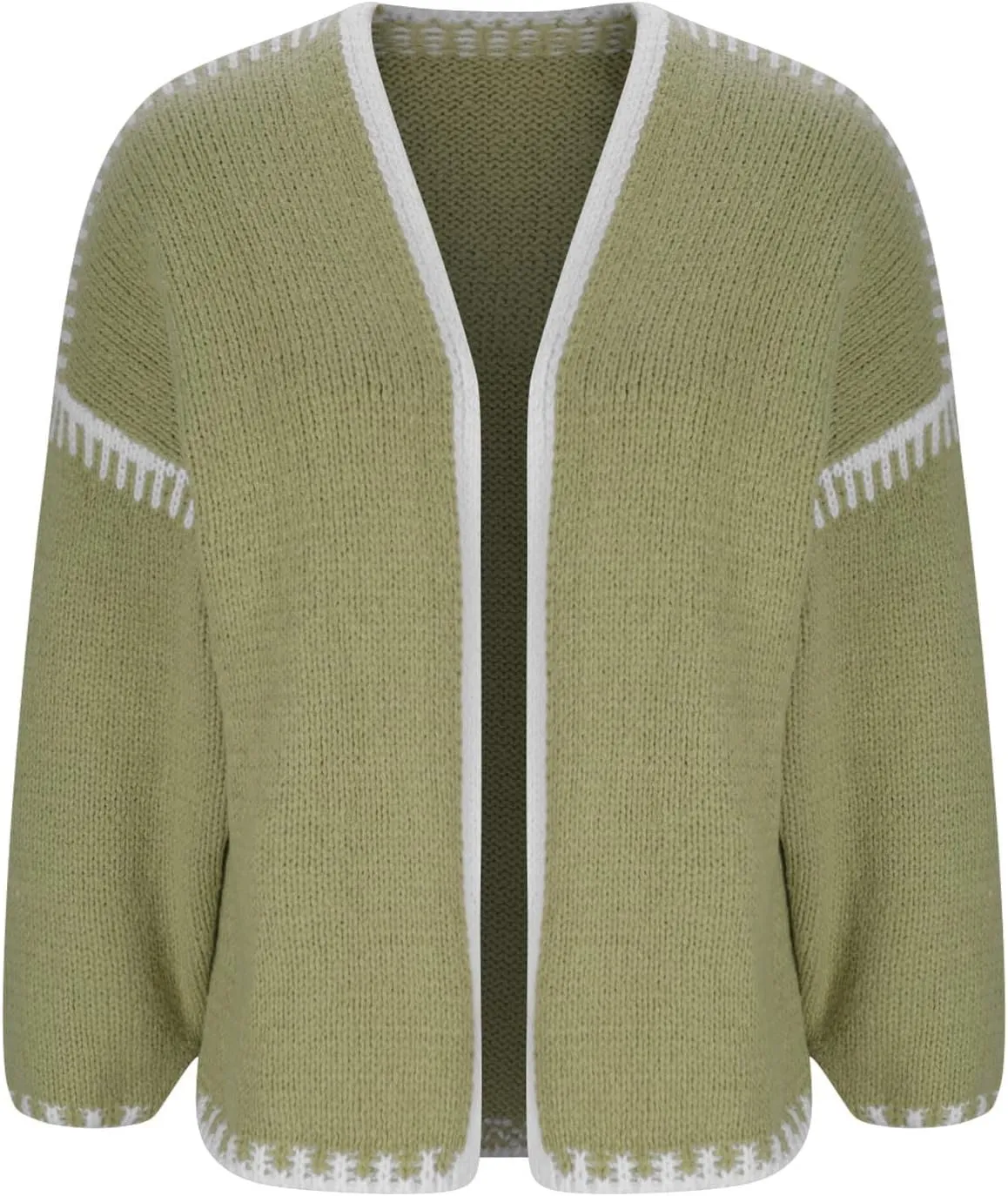 HGps8w Plus Size Sweater Cardigans for Women Oversized Long Sleeve Open Front Knitted Jackets Outerwear