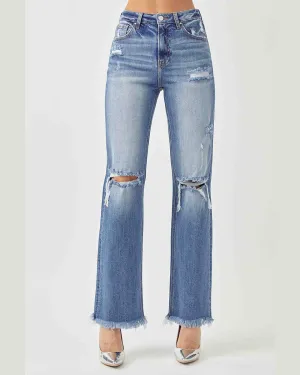 High Rise Straight Jeans