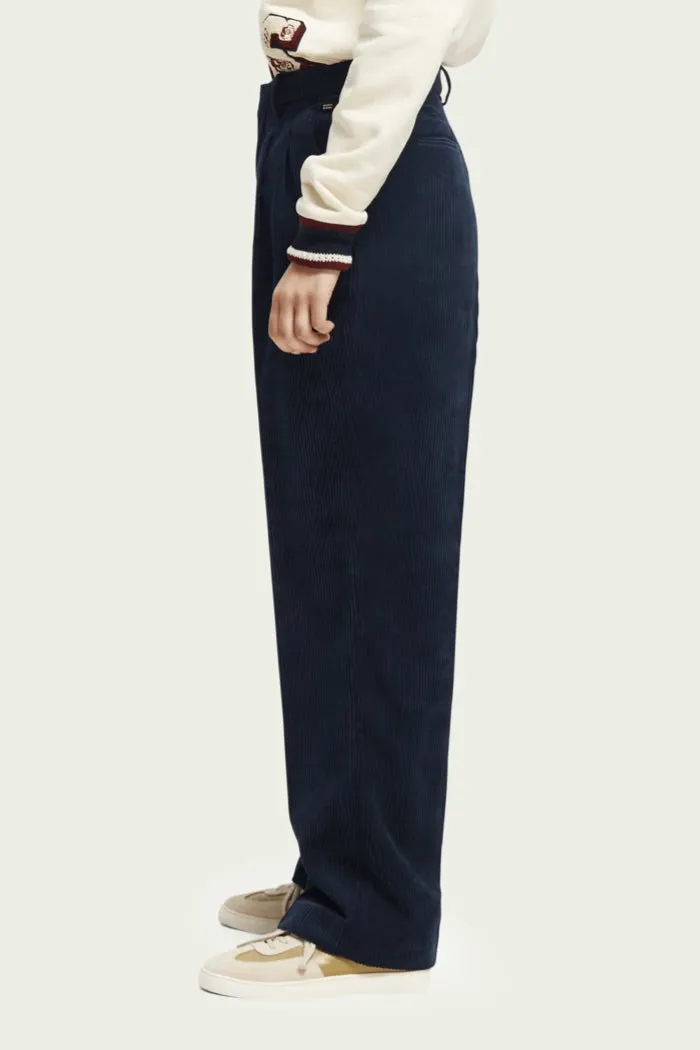High Rise Wide Leg Corduroy Trousers