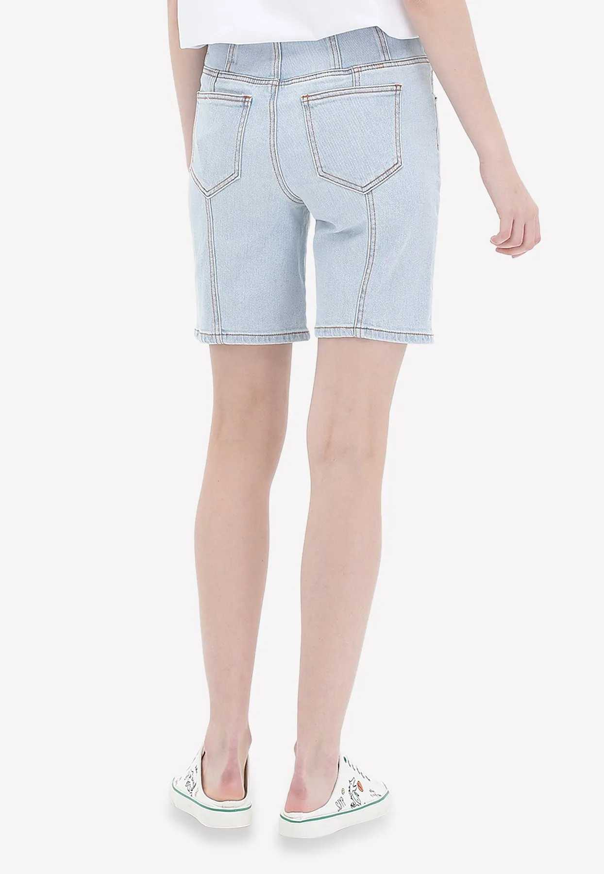 High-Waist Denim Shorts