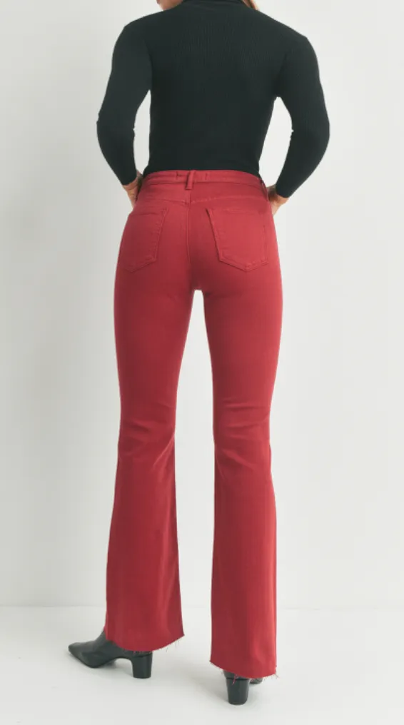 High Waisted Scissor Cut Flare Jeans