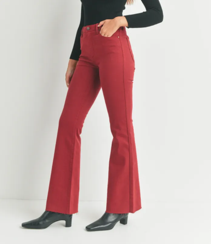 High Waisted Scissor Cut Flare Jeans