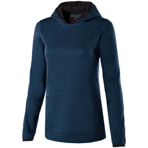 Holloway Women's Navy Heather Fleece Artillery Hoodie