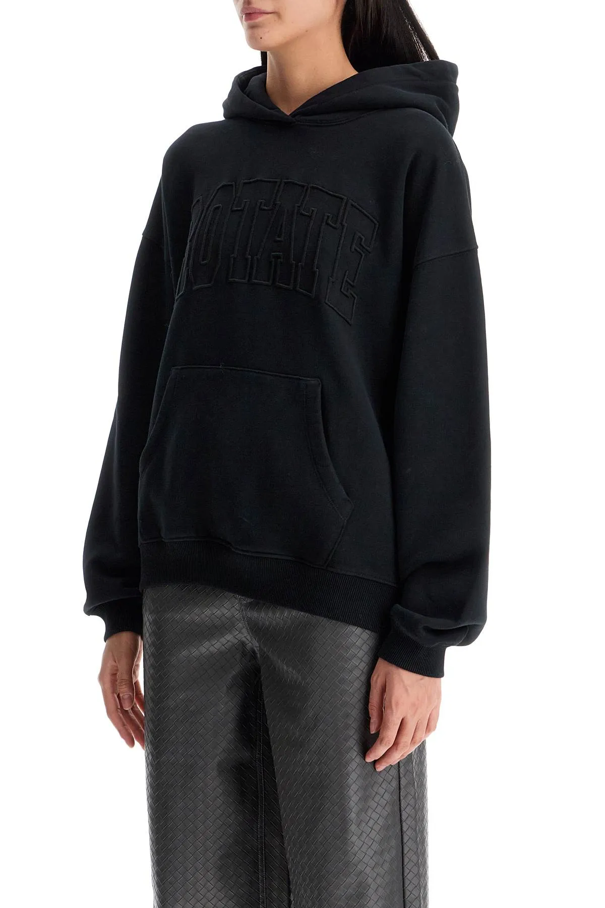 hooded sweatshirt with 113449100 BLACK
