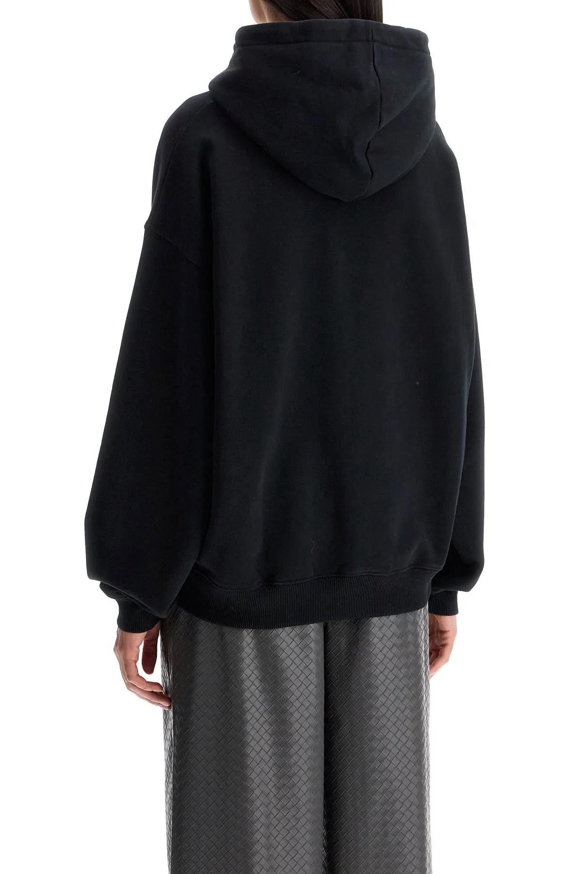 hooded sweatshirt with 113449100 BLACK