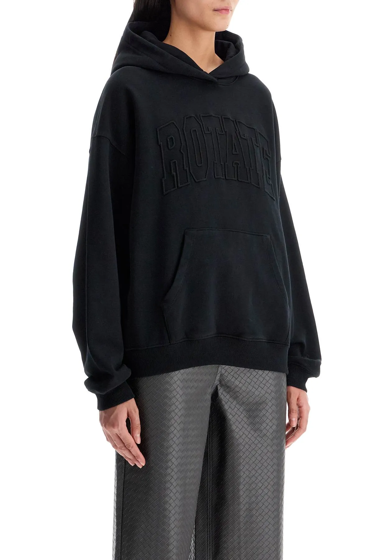hooded sweatshirt with 113449100 BLACK