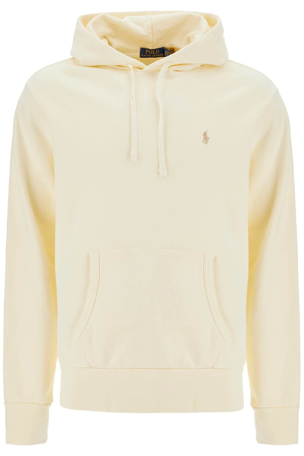 hooded sweatshirt with embroidered pony 710916690003 CLUBHOUSE CREAM