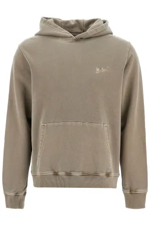 hooded sweatshirt with tie-d CFWOSW0260 MRUT3686 GREENSTONE