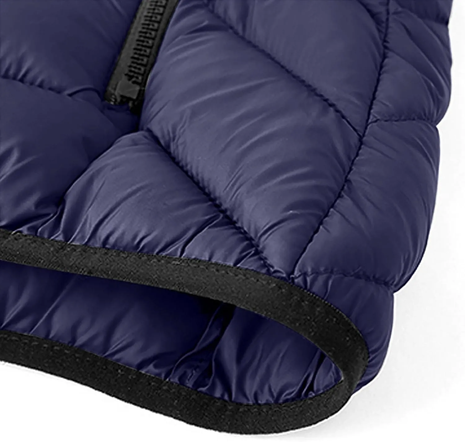 Hooded Winter Puffer Jackets for Men Lightweight Zipper Coat Warm Plus Size Down Quilted Jacket with Detachable Hood