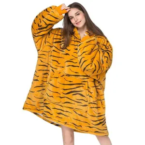 Hoodies Blankets Winter Fleece-Lined Thickened Lazy Blanket Casual