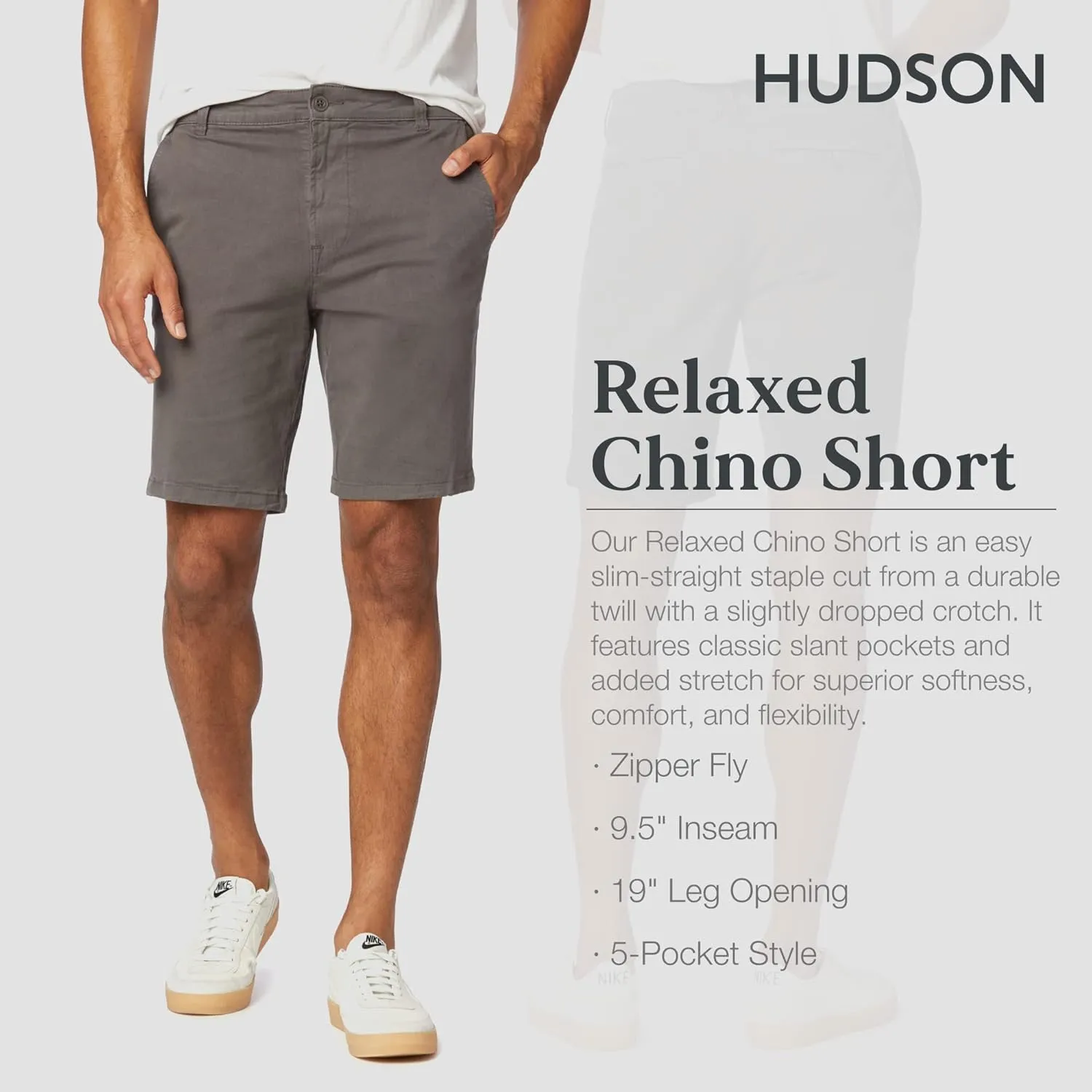 HUDSON Men's Relaxed Chino Short