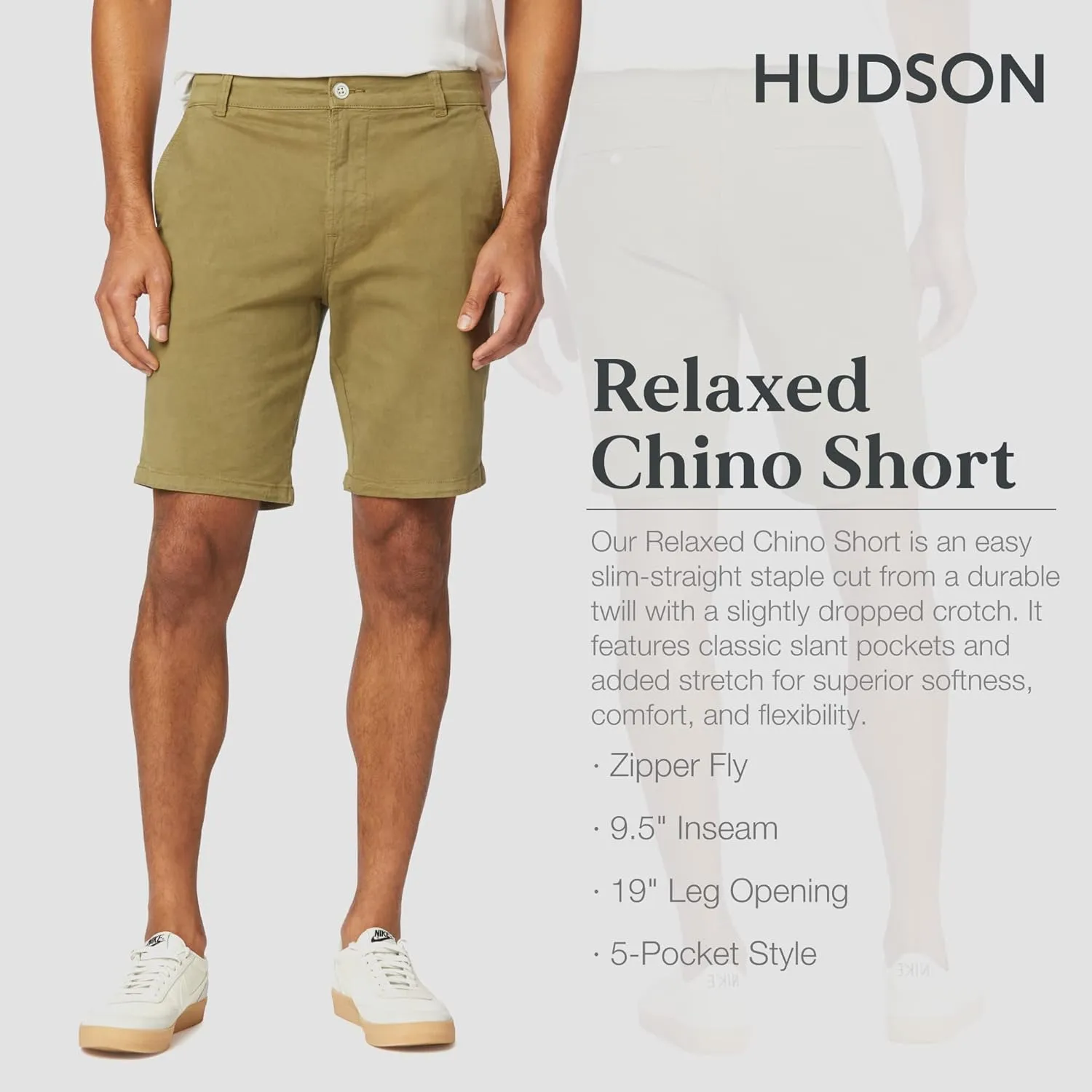 HUDSON Men's Relaxed Chino Short