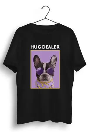 Hug Dealer Graphic Printed Black Tshirt