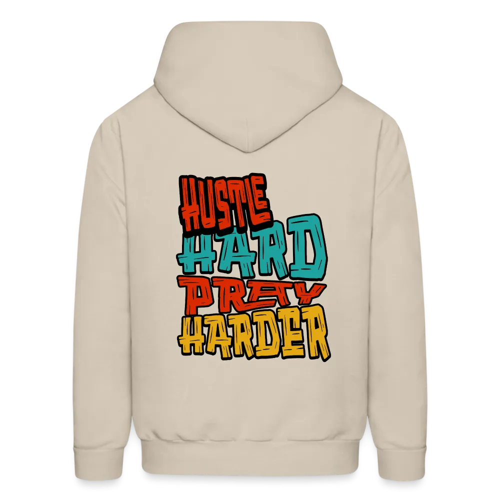 Hustle Hard Pray Harder Hoodie Cream
