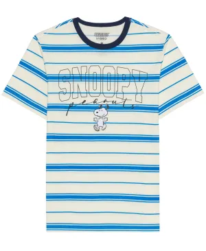 Hybrid Mens Regular fit Short Sleeve T-Shirt Shirt XXL Beige Striped