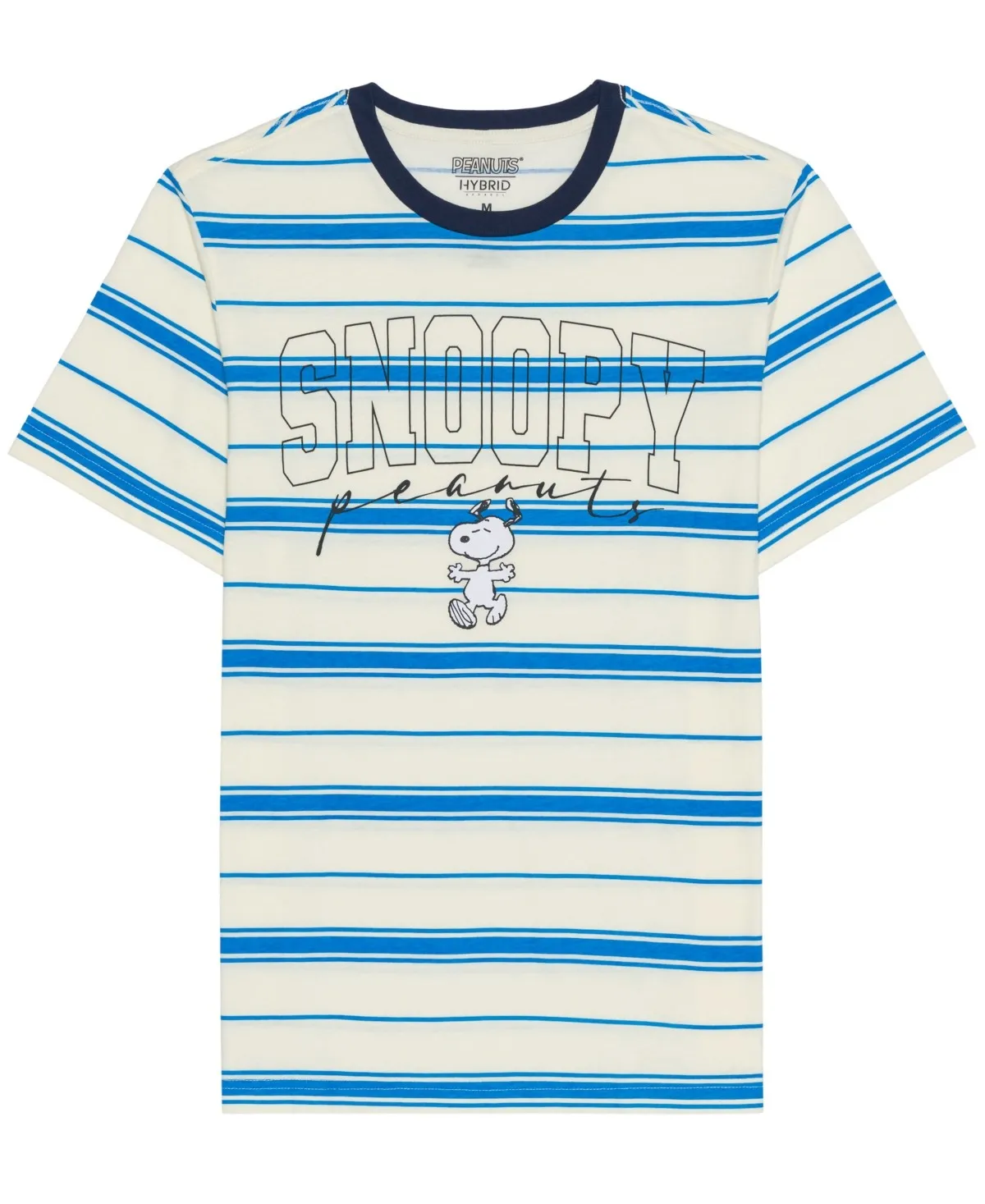 Hybrid Mens Regular fit Short Sleeve T-Shirt Shirt XXL Beige Striped