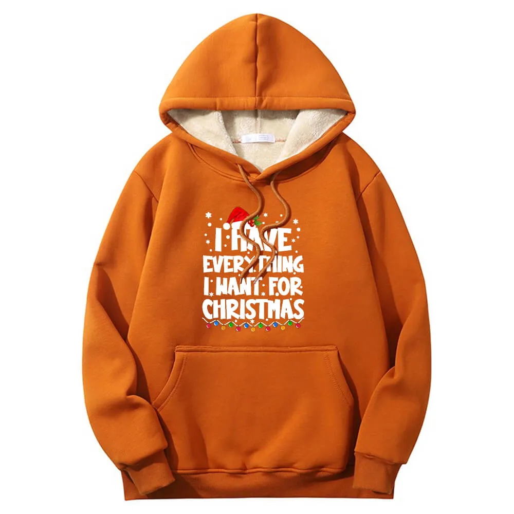 I Have Everything Fleece Sherpa Christmas Couple Hoodie