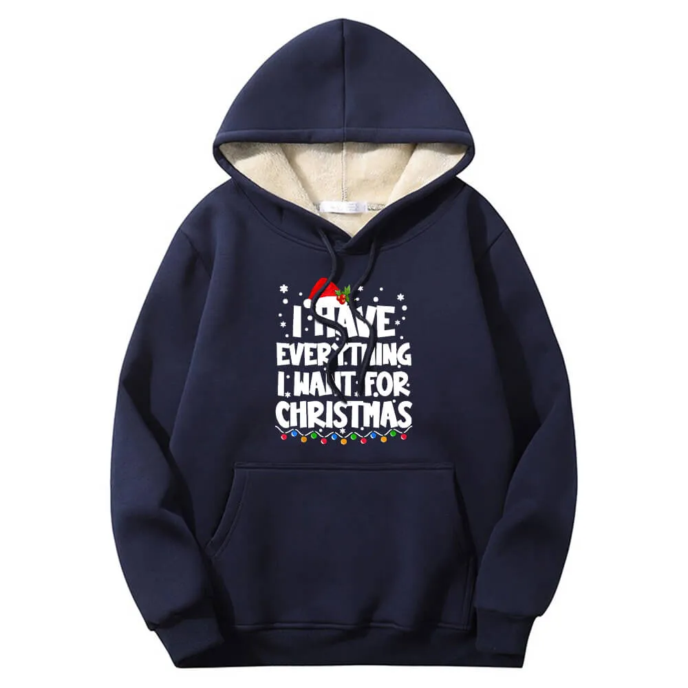 I Have Everything Fleece Sherpa Christmas Couple Hoodie