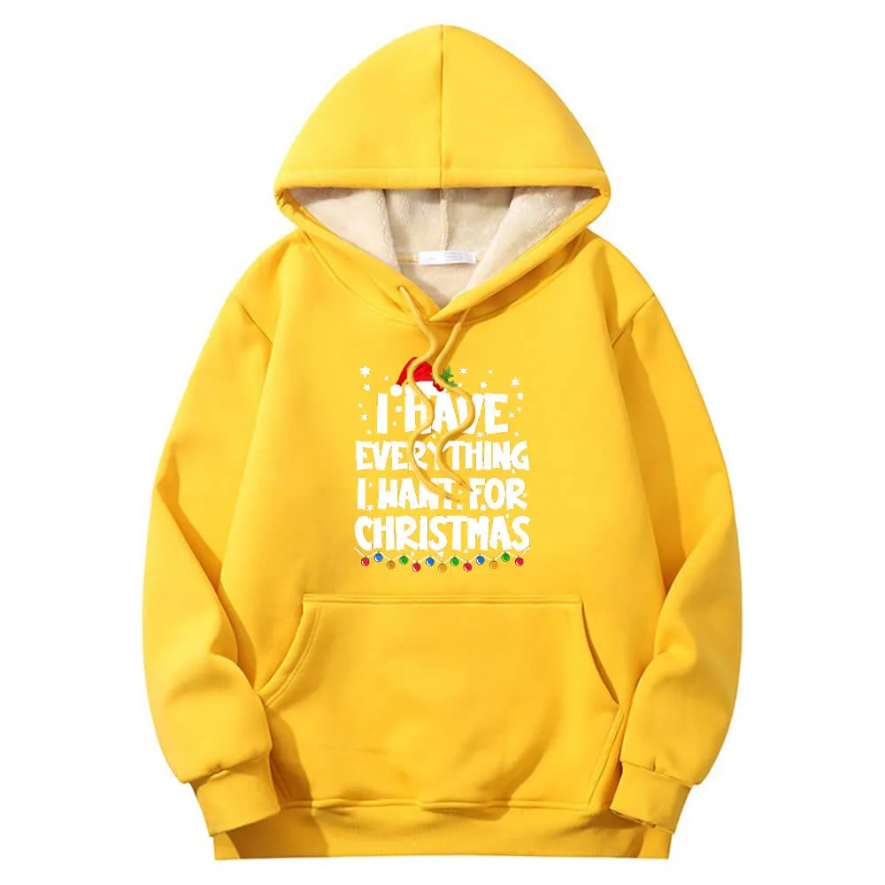 I Have Everything Fleece Sherpa Christmas Couple Hoodie