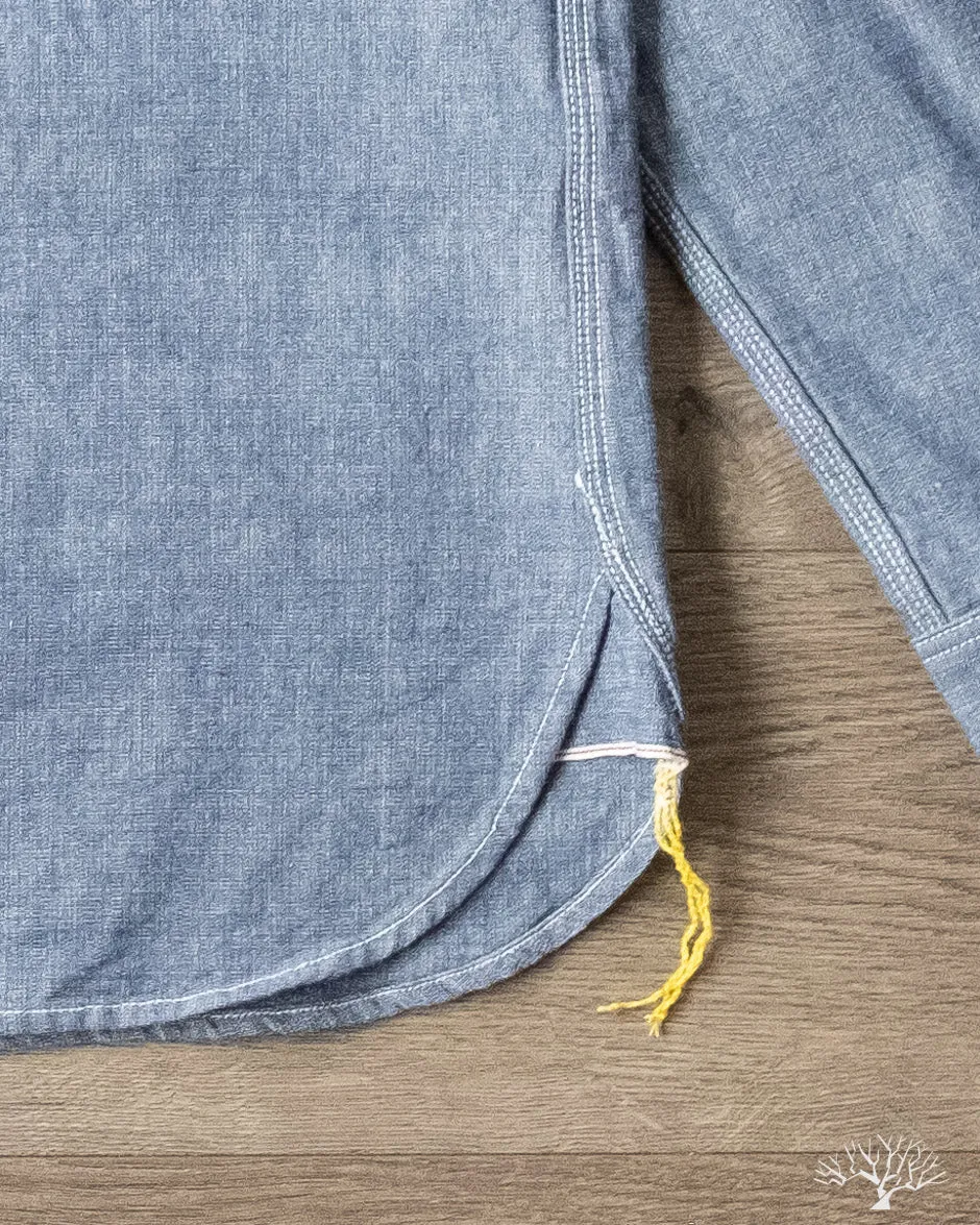 IHSH-21-BLU - 10oz Selvedge Chambray Work Shirt - Blue